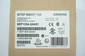 Siemens 6EP1334-2AA01 Sitop Smart Power Supply 24VDC 10A
