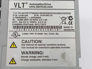 Danfoss FC-301PK75T4E20H1XNXXXXSXXXXAXBXCXXXXDX 131B235 VLT Inverter 0,75 kW