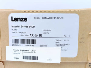 LENZE E84AVHCE1534SB0 Inverter Drives 8400, High Line C 15Kw