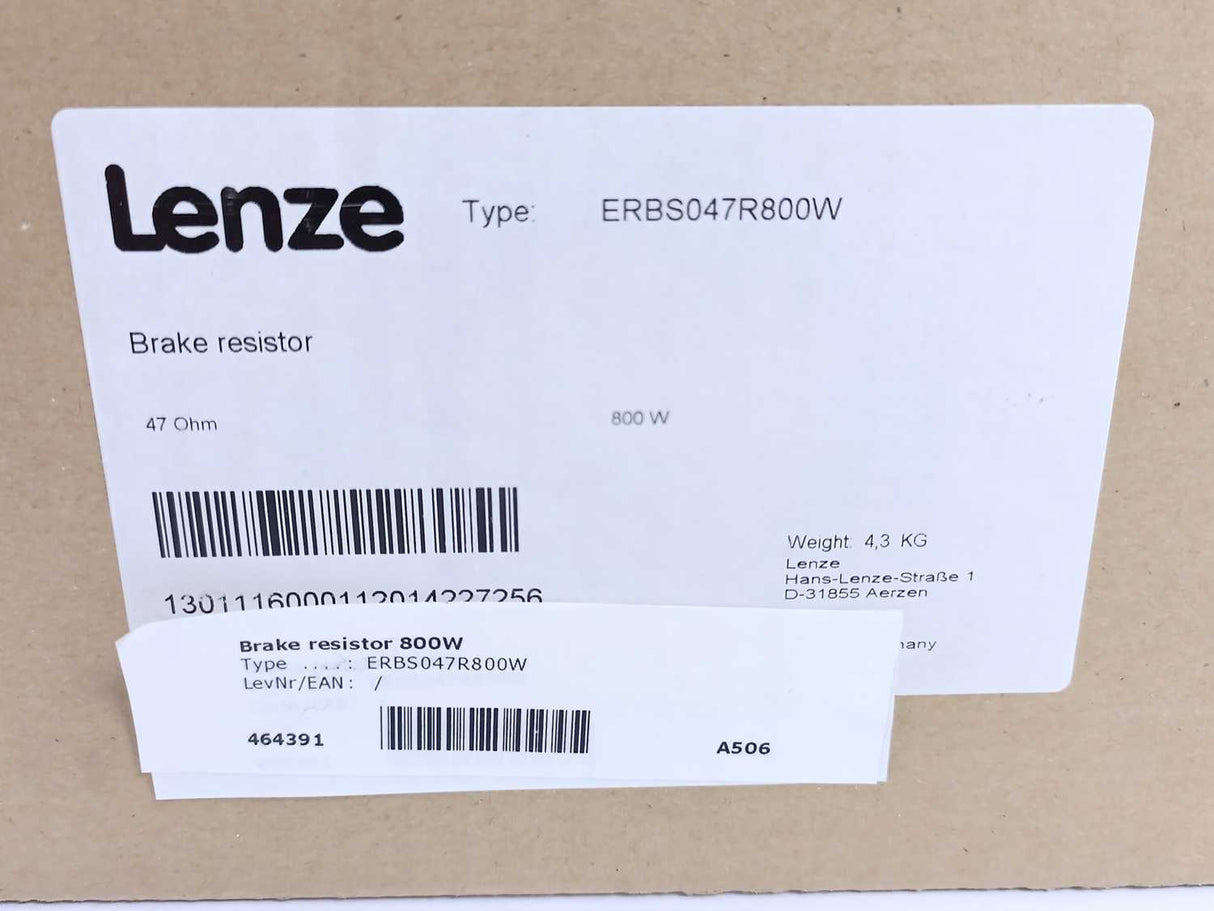 LENZE ERBS047R800W 13011160, Brake Resistor 800W