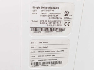 LENZE E94ASHE0174 Single Drive HighLine, W:MM220, SM100