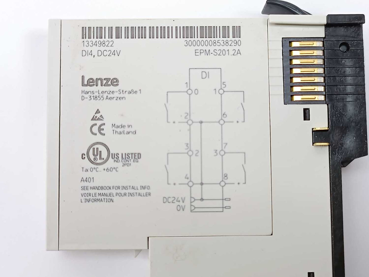 LENZE EPM-S201.2A I/O System 1000 DI4. DC24V
