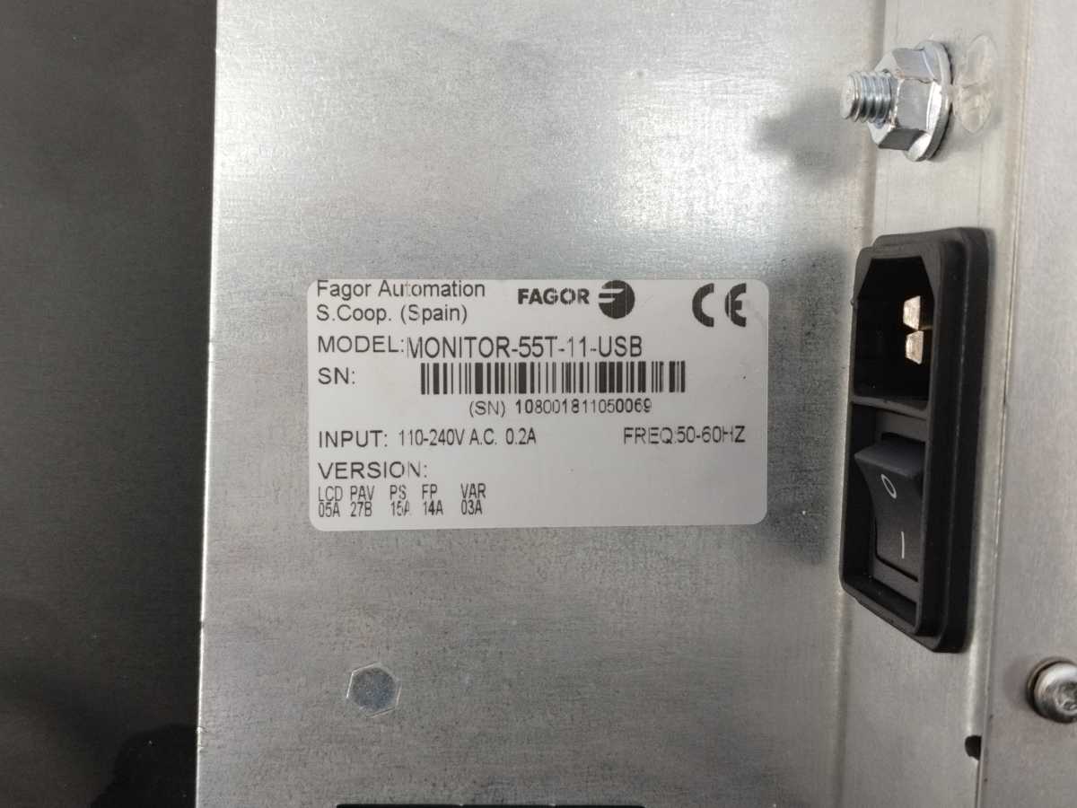 Fagor MONITOR-55T-11-USB System Monitor, Keyboard and Operator Panel