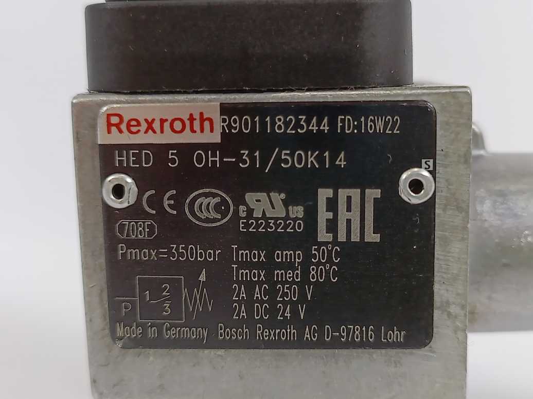 Rexroth R901182344 HED 5 OH-31/50K14 Pressure Switch