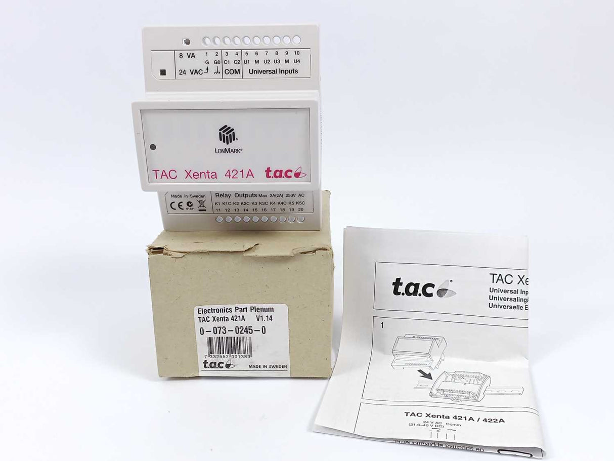 t.a.c 0-073-0245-0 TAC Xenta 421A Electronics Part Plenum