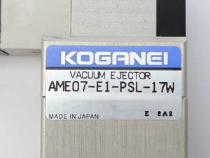 Koganei AME07-E1-PSL-17W Micro Vacuum Ejector w/ Solenoid Air Valve A041E1-48W