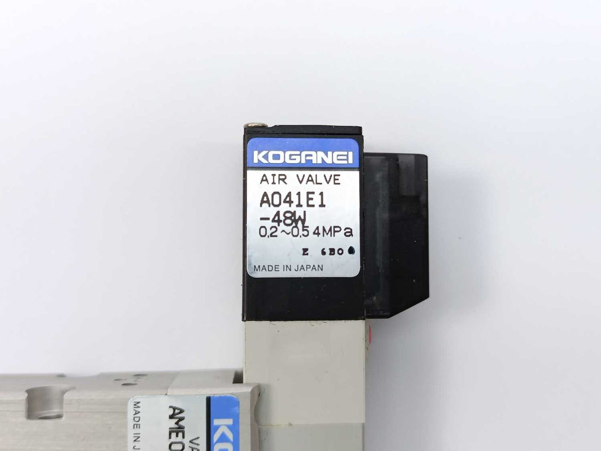 Koganei AME07-E2-PSL-20W Micro Vacuum Ejector w/ Solenoid Air valve A041E1-48W