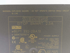 Siemens 6EP1 332-2BA10 SITOP SMART 2,5A Power Supply