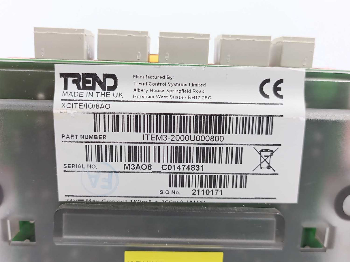 TREND ITEM3-2000U000800 XCITE/IO/8AO Output Module