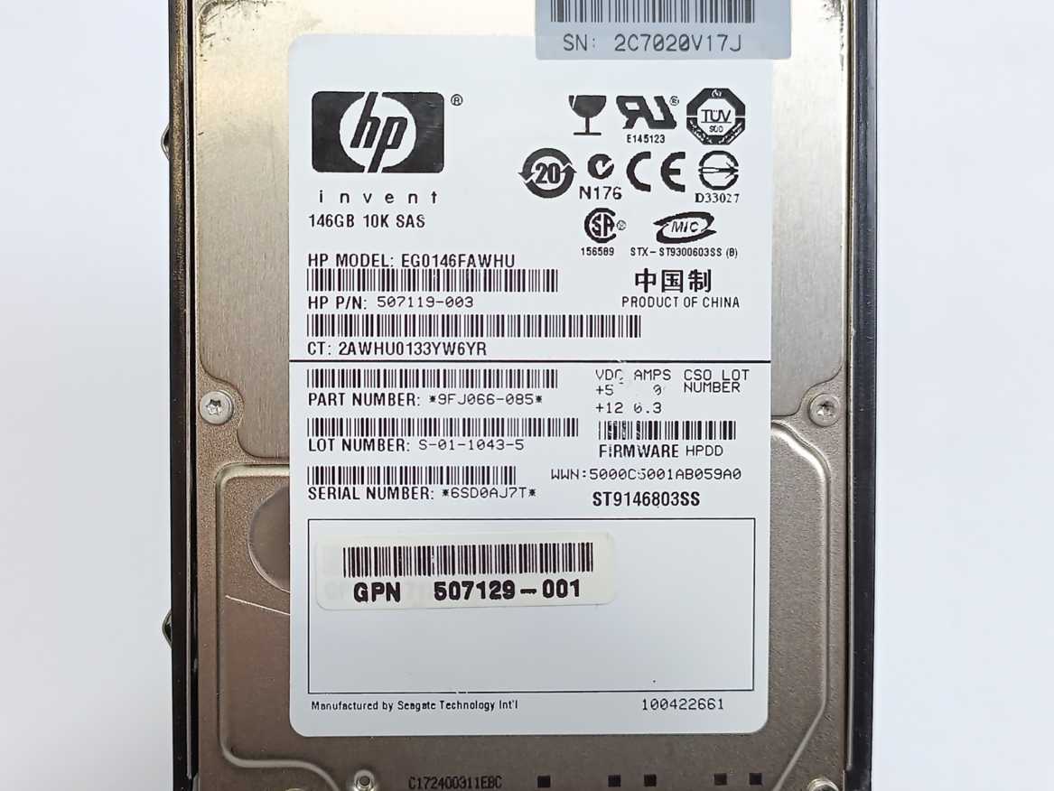 Hewlett Packard 507119-003 146GB Hard Drive