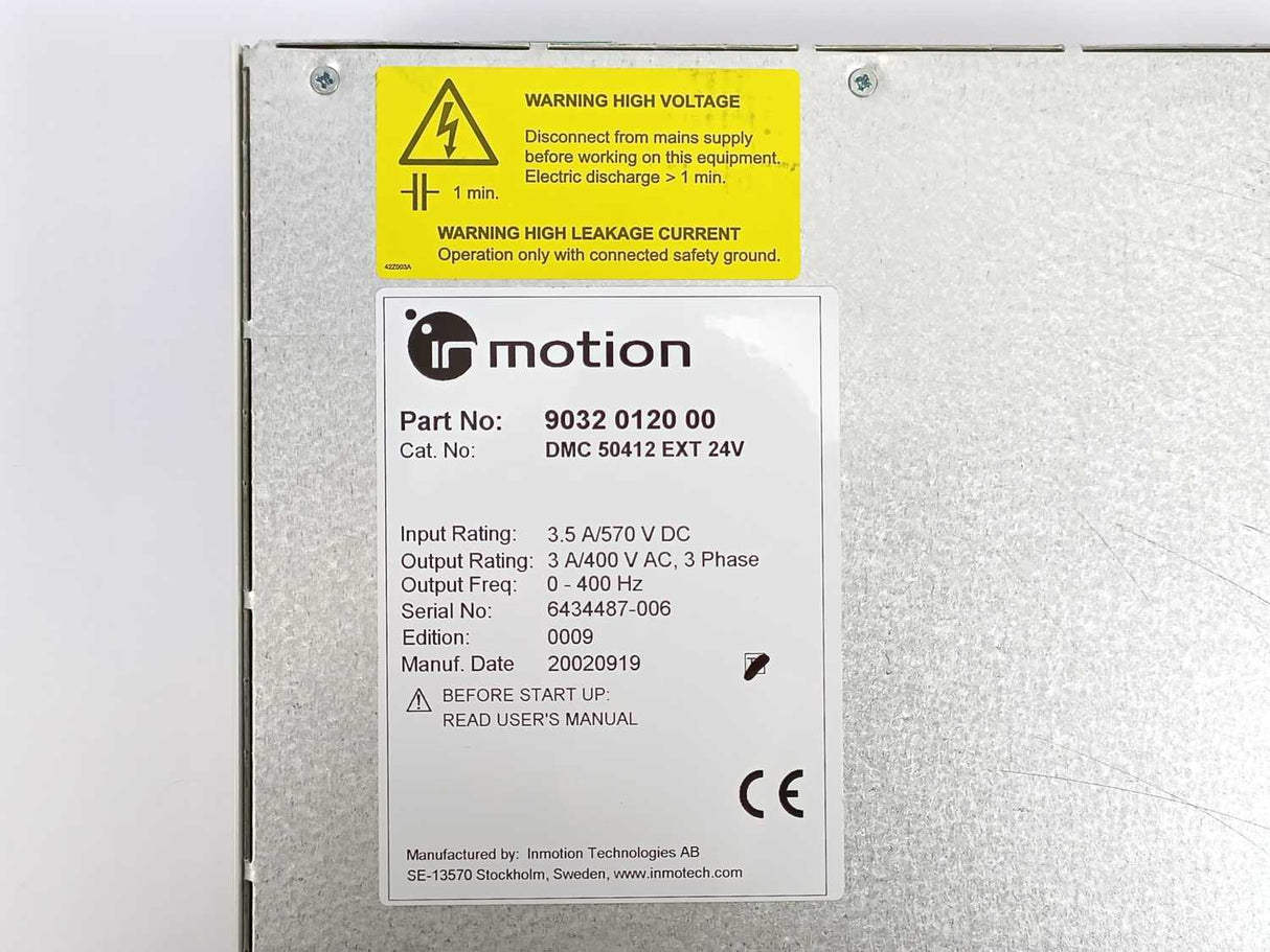 Atlas Copco 9032 0120 00 DMC 50412 EXT 24V Digital Motion Controller