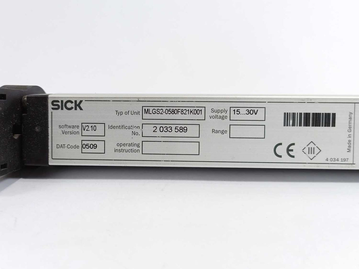 SICK 2 033 589 MLGE2-0580F812K001 & 2033589 MLGS2-0580F821K001