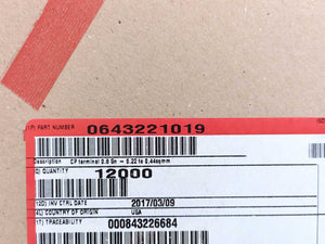 Molex 0643221019 CP Terminal 0.6Sn-0.22 To 0.44sqmm Crimp Tin ~4000pcs.