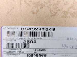 Molex 0643241049 CP Terminal 2.8Sn-0.5 To 1sqmm Crimp Tin ~1700pcs.