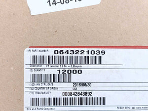 Molex 0643221039 CP Terminal 0.6Sn-0.50sqmm ~20000pcs.