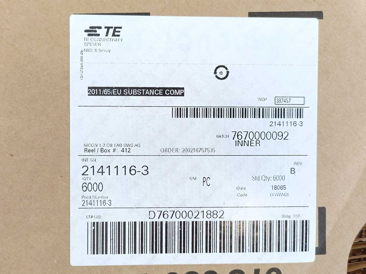 TE Connectivity 2141116-3 MCON 1.2 CB TAB SWS AG 6000pcs.