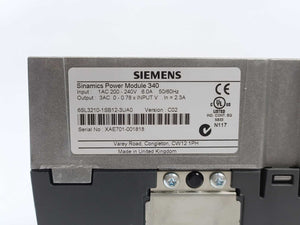 Siemens 6SL3210-1SB12-3UA0 Sinamics Power Module 340, 1AC 200-240V 6.0A 50/60Hz