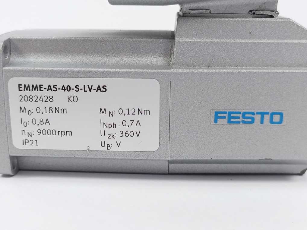 Festo 2082428 EMME-AS-40-S-LV-AS Servo Motor