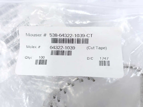 Mouser electronics 538-64322-1039-CT SN PLTD .5MM F/M TRM 500pcs.
