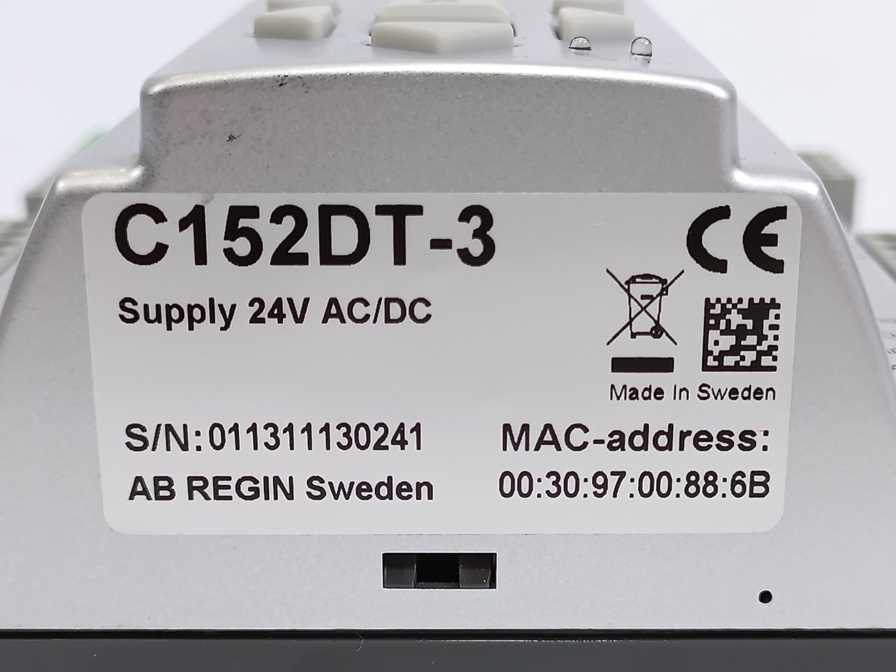 REGIN C152DT-3 EXOcompact Programmable Controller 24V AC/DC