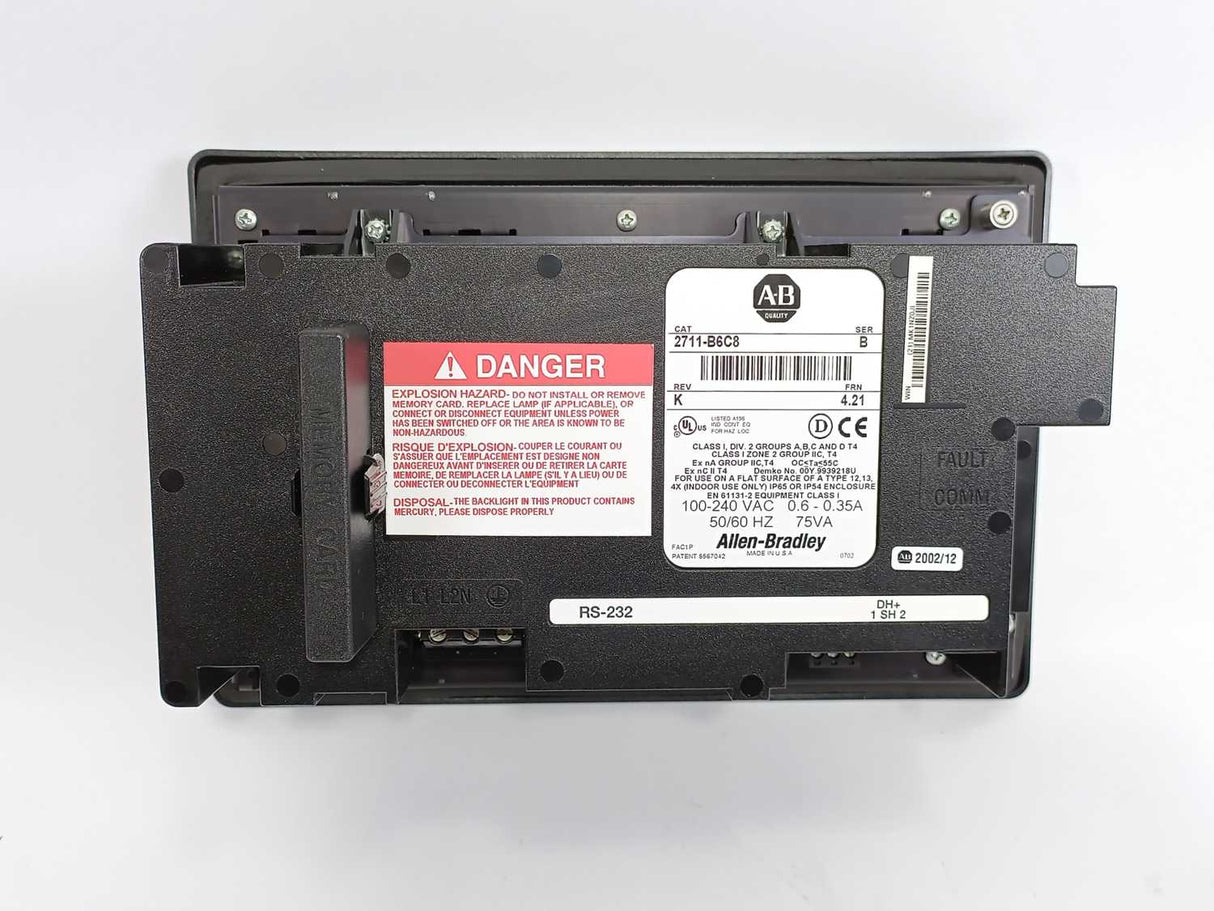 AB 2711-B6C8 Ser. B PanelView 600 Operator Terminal. Backlight Defect