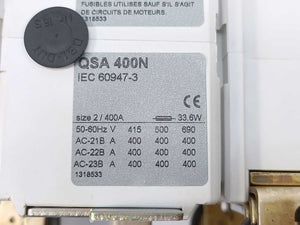 Eaton 1318533 QSA400N-2/3 Fuse Switch-Disconnector, 3 Pole