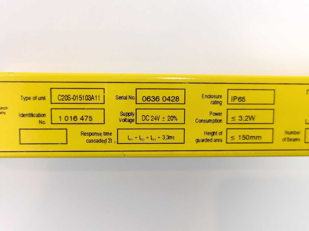 SICK 1016476 C20SE-015103A11 C2000 Standard Safety Light Curtains