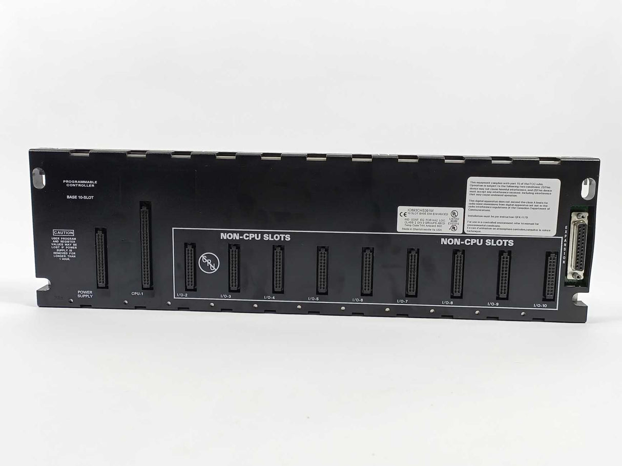 GE Fanuc IC693CHS391M 10 Slot Base EMI Enhanced Programmable Controller