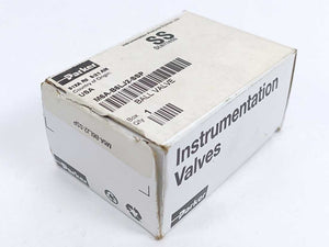 Parker M6A-B6LJ2-SSP B Series Ball Valve Instrumentation Valves