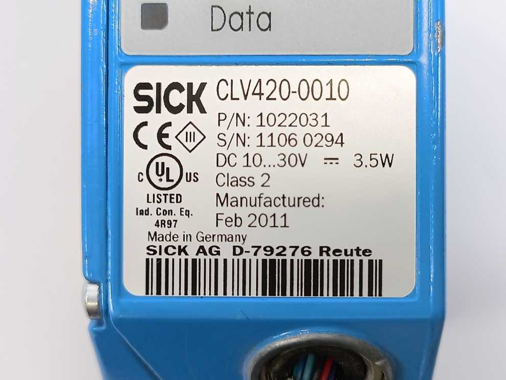 SICK 1022031 CLV420-0010 Fixed Mount Barcode Scanner