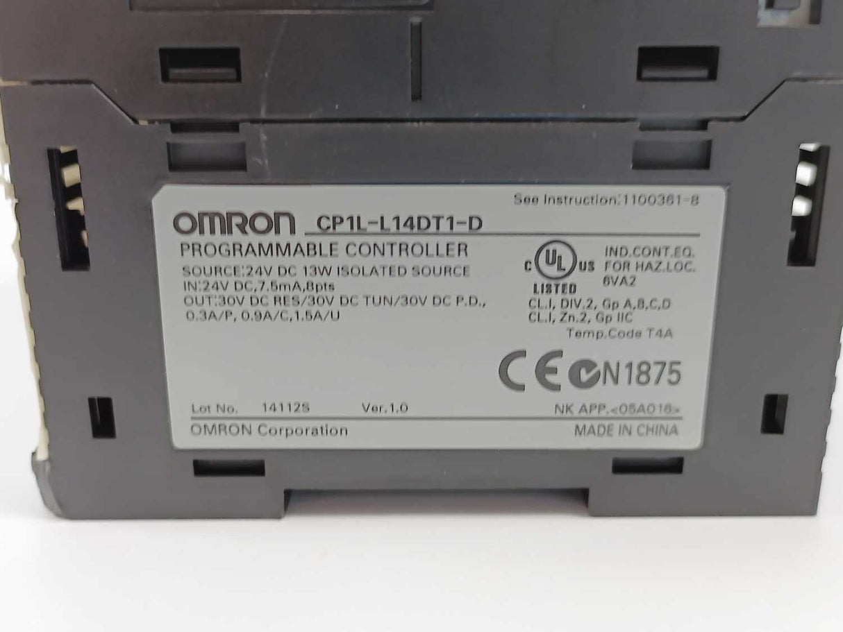 OMRON CP1L-L14DT1-D Programmable Controller