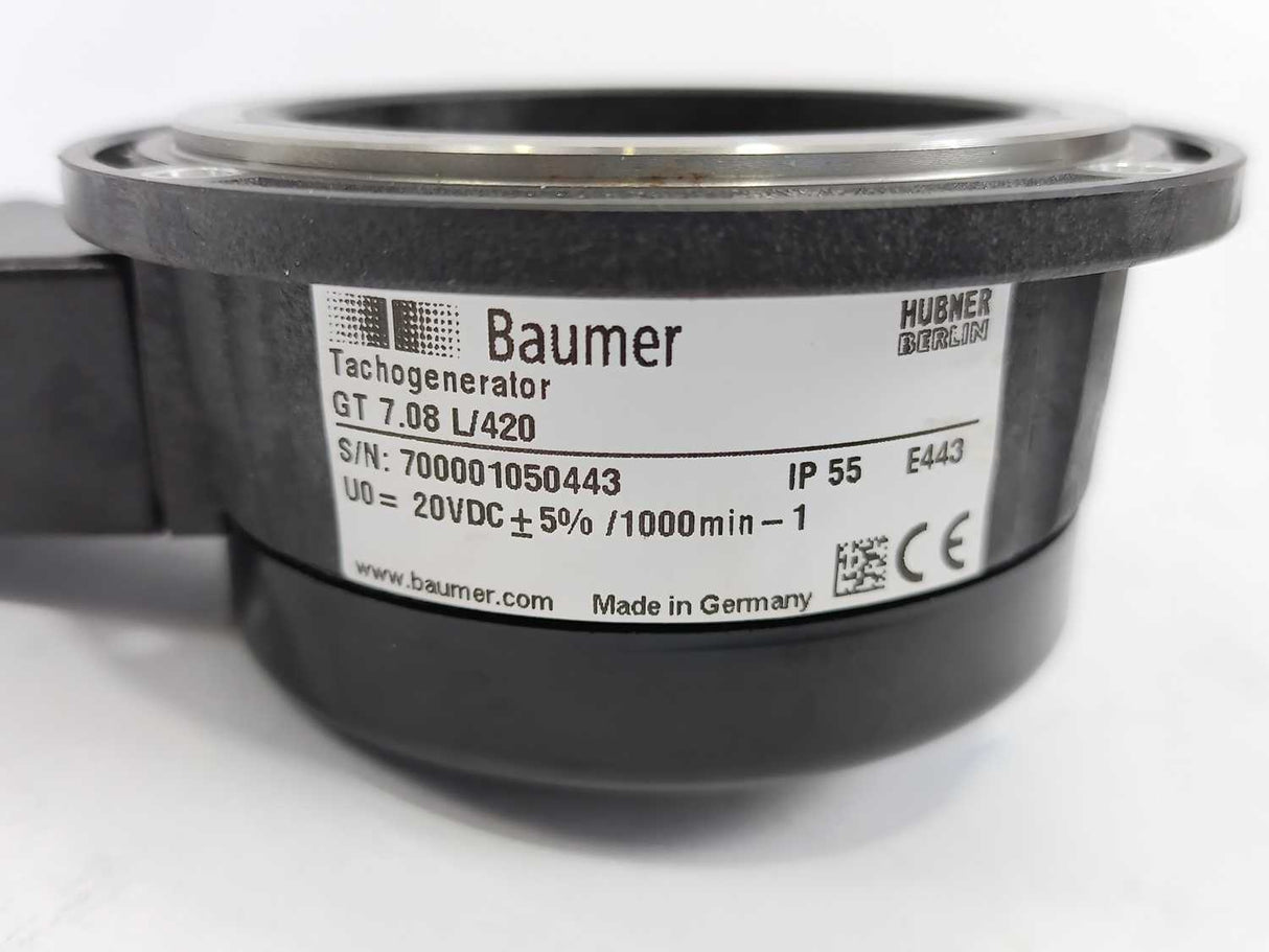 Baumer Hubner GT7.08L/420 Tachogenerator / Encoder