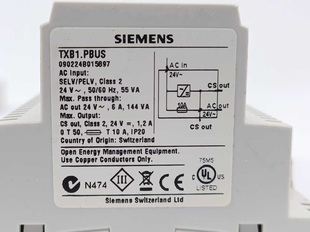 Siemens TXB1.PBUS P-bus Interface Module