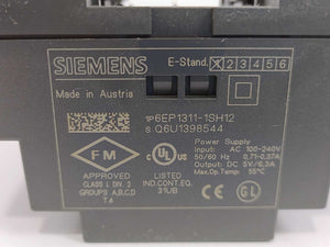 Siemens 6EP1311-1SH12 LOGO!Power Power Supply 5 V/6.3 A