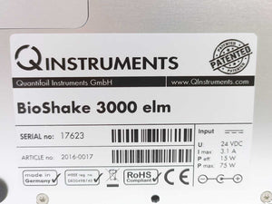 QInstruments 2016-0017 Bioshake 3000 elm High-end Orbital Shaker for Microplates