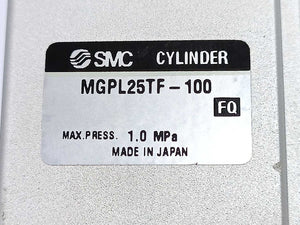 SMC MGPL25TF-100 Cylinder Max Press 1.0 MPa