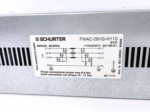 Schurter FMAC-091G-H110 Power Line Filter 480VAC 50/60Hz