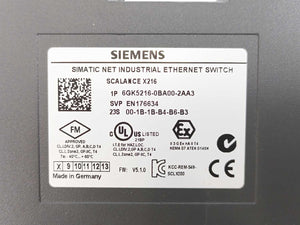 Siemens 6GK5216-0BA00-2AA3 SCALANCE X216 Industrial Ethernet Switch