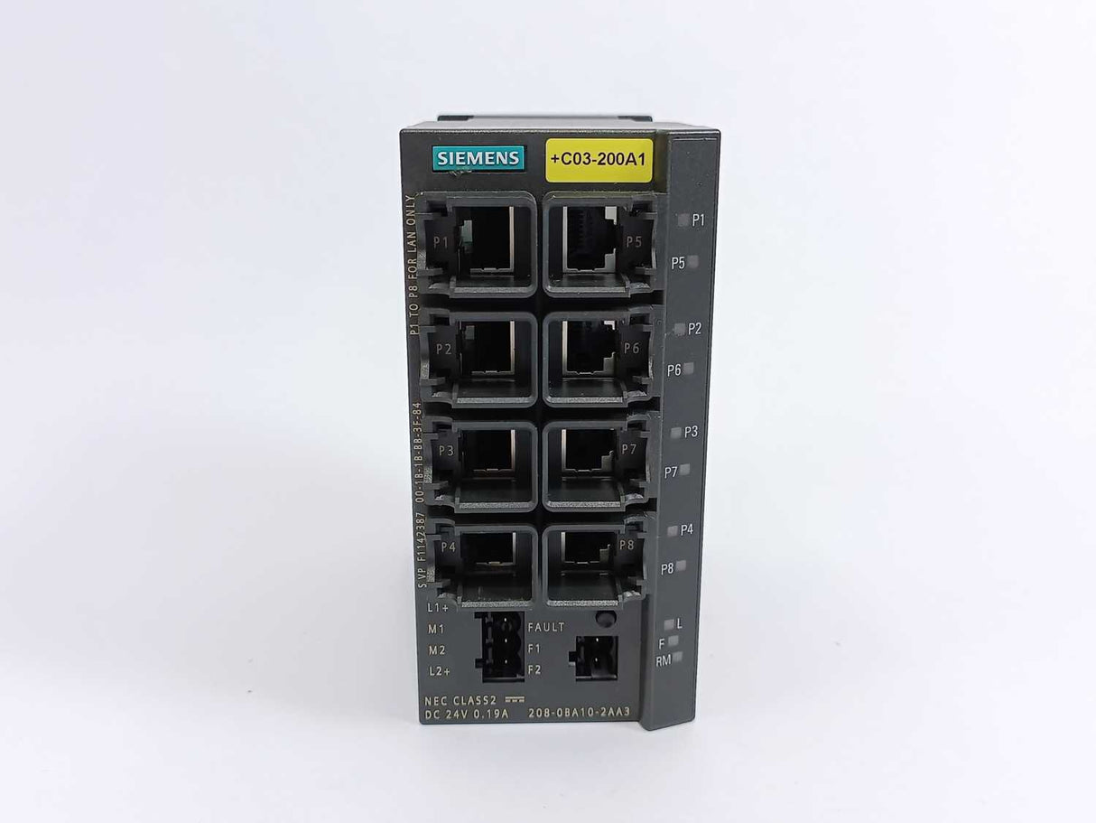 Siemens 6GK5208-0BA10-2AA3 SCALANCE X208 Industrial Ethernet Switch