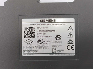 Siemens 6GK5208-0BA10-2AA3 SCALANCE X208 Industrial Ethernet Switch