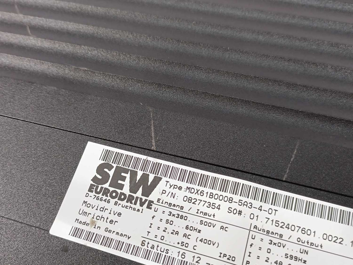 SEW-EURODRIVE  MDX61B0008-5A3-4-0T Movidrive 08277354