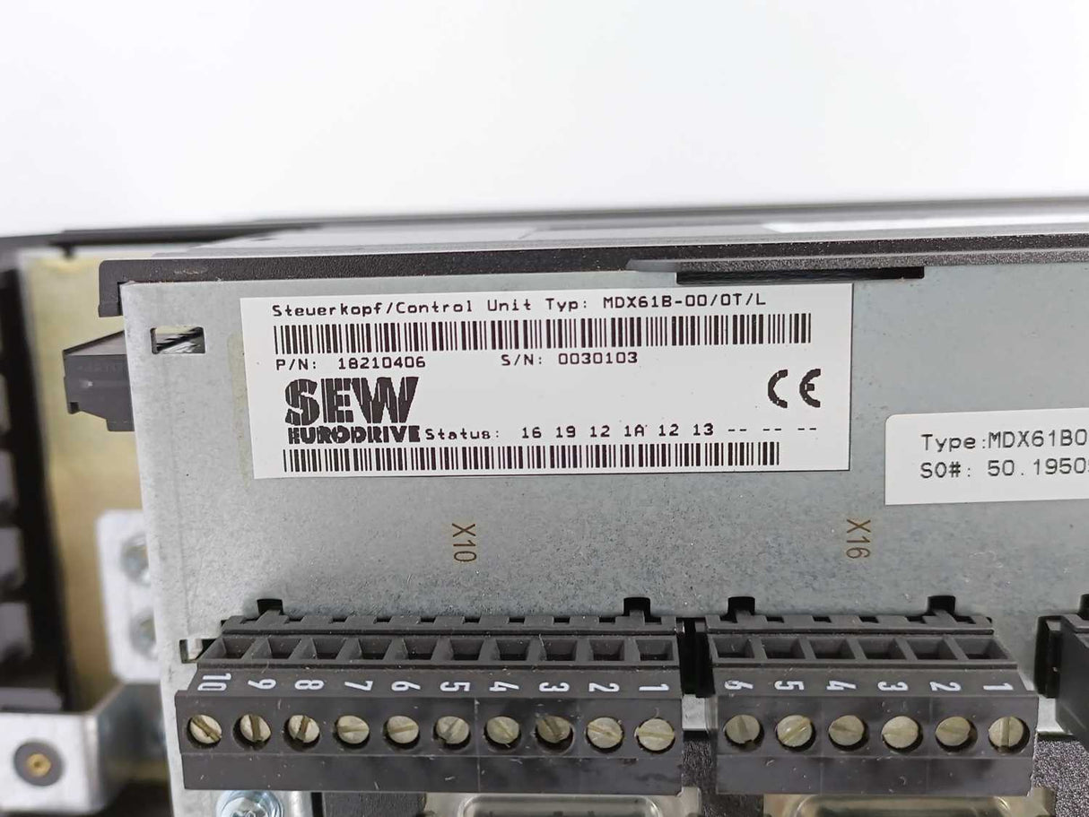SEW-EURODRIVE  MDX61B0150-503-4-0T/L Movidrive Control Unit 18210406