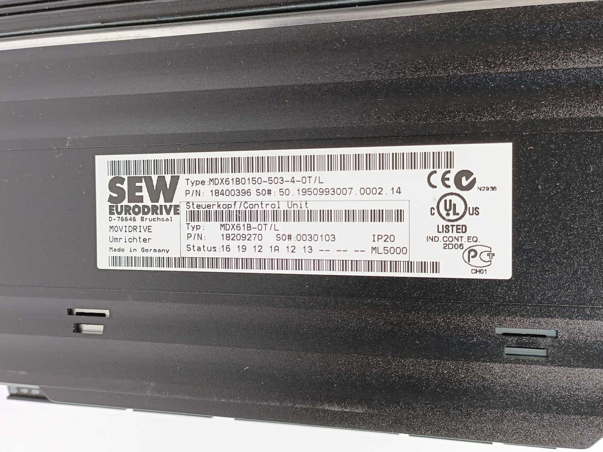 SEW-EURODRIVE  MDX61B0150-503-4-0T/L Movidrive Control Unit 18210406