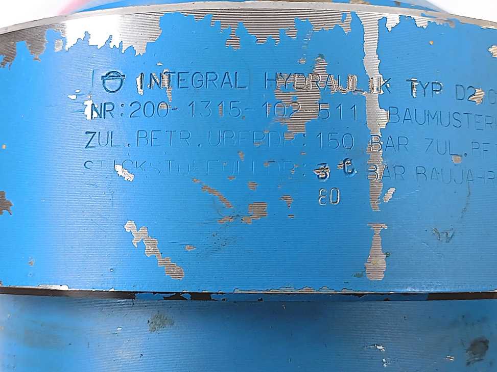 Integral Hydraulik 200-1315-102-511 Hydraulic Accumulator Type D2.0-150 INH.2.0L
