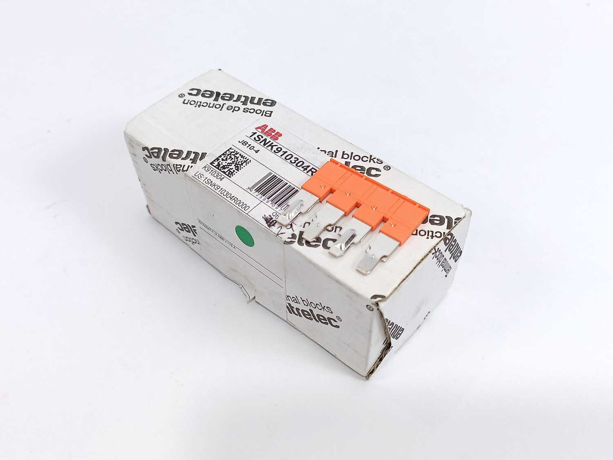 ABB 1SNK910304R0000 JB10-4 Orange, 4 Pole 76 AMP Jumper Bar Batch 29pcs.