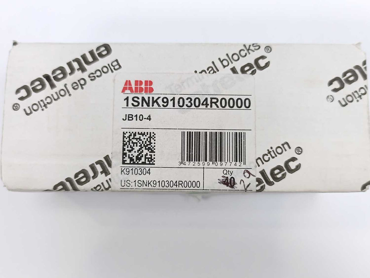 ABB 1SNK910304R0000 JB10-4 Orange, 4 Pole 76 AMP Jumper Bar Batch 29pcs.
