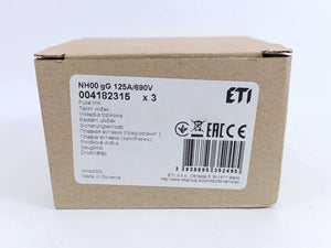 ETI 004182315 NH00 NV00 Fuse Link 125A/690V Batch 3pcs.
