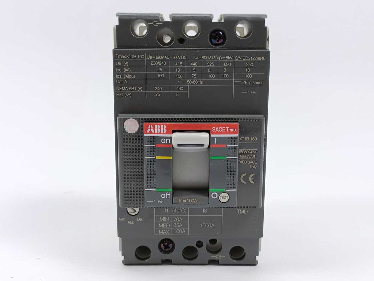ABB 1SDA066807R1 XT1B 160 TMD 100-1000 3p F F