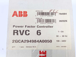 ABB 2GCA294984A0050 Power Factor Controller RVC 6