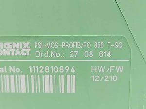 Phoenix Contact 2708614 PSI-MOS-PROFIB/FO 850 T-SO - FO Converters